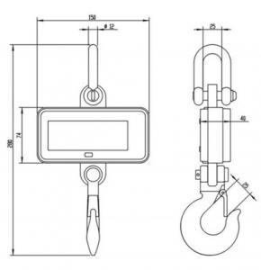 SENS OCS S1 Compact Crane Scale dimensions