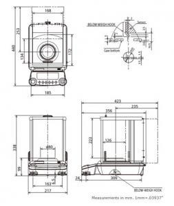 Shimadzu AUW D Analytical Balances dimensions